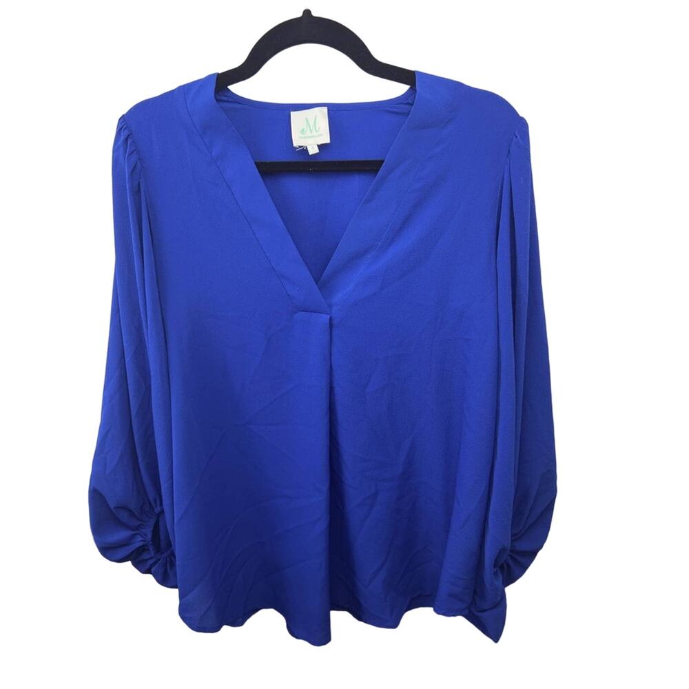 Blue Long Sleeved Blouse Size Small